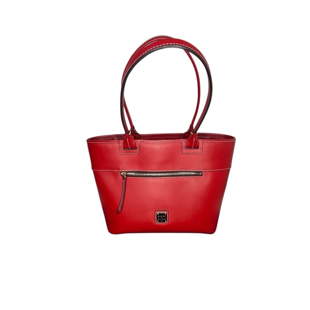 DOONEY & BURKE Red Leather Tote Bag